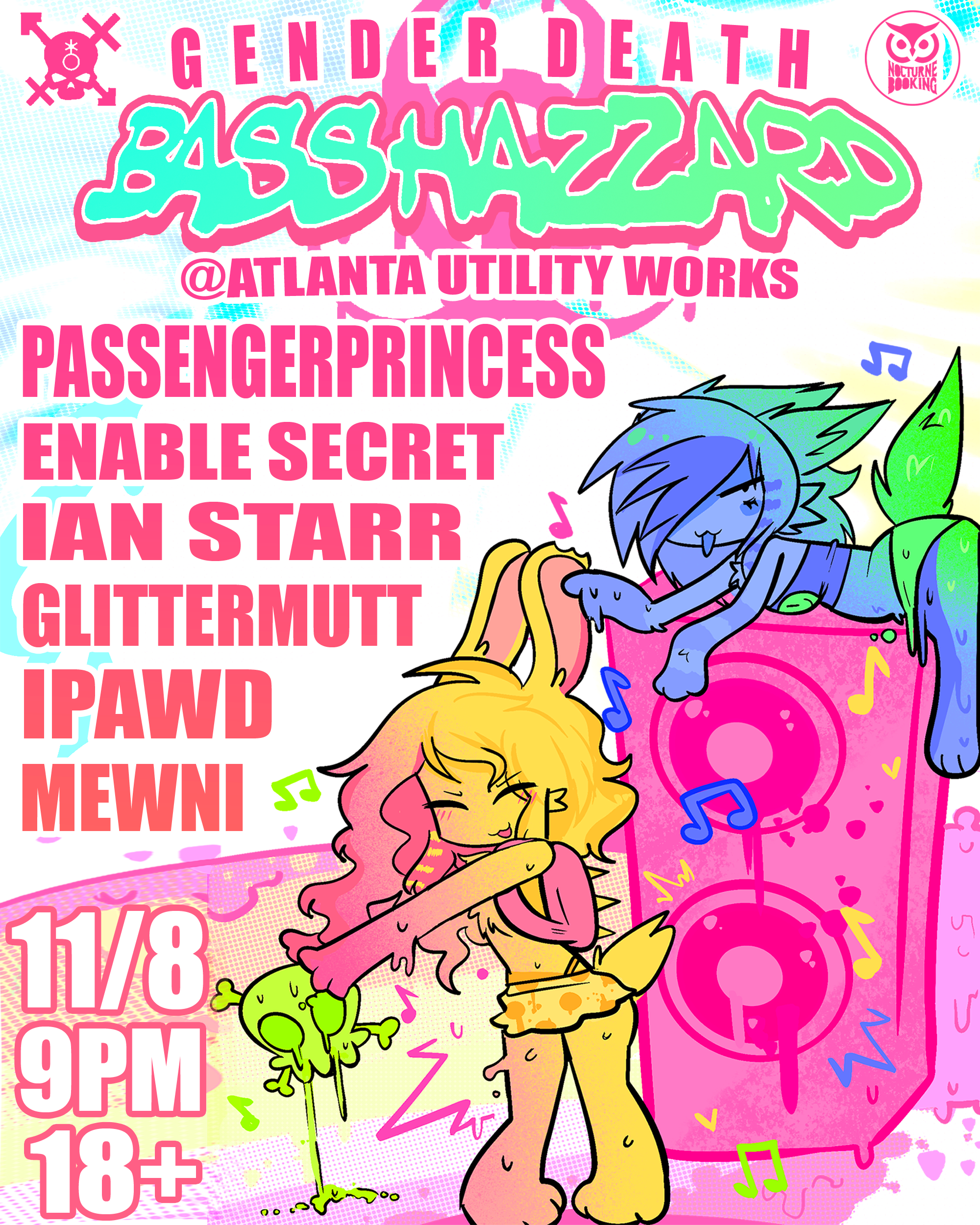 "BASSHAZZARD" Flyer Print