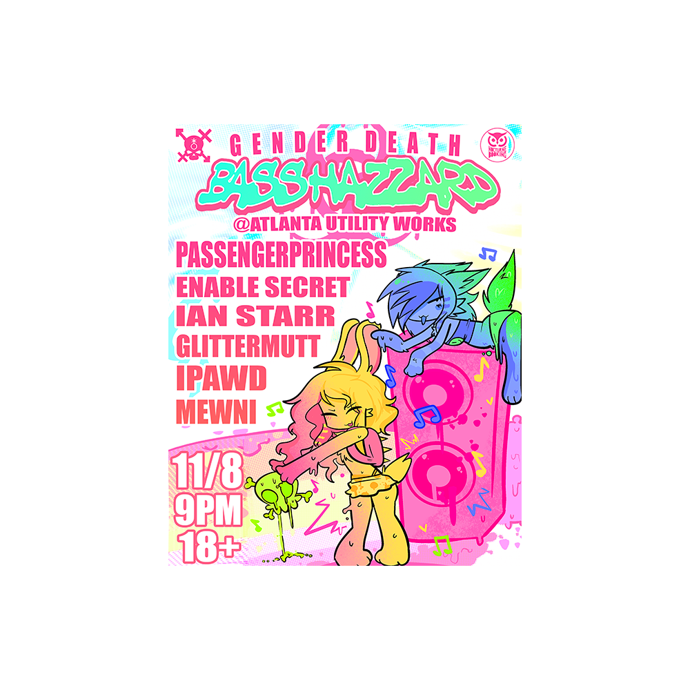 "BASSHAZZARD" Flyer Print